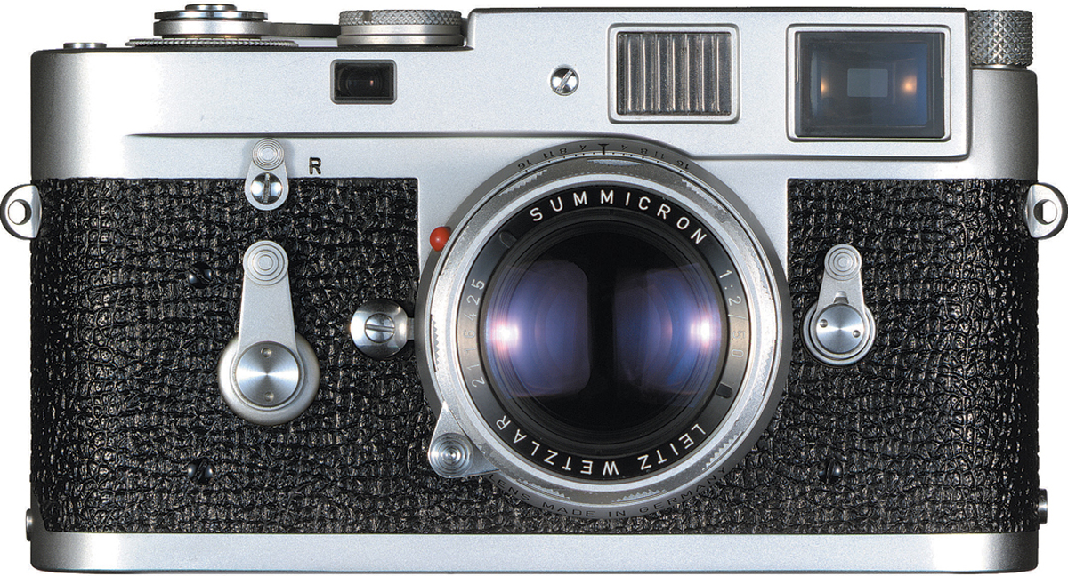 Leica M2 rangefinder camera with Summicron f:2/50mm lens.